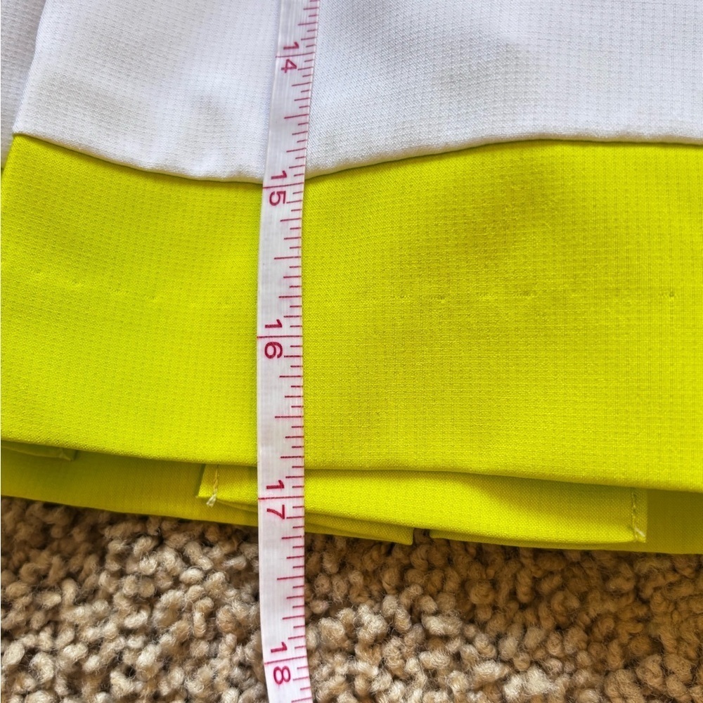 Puma Golf Skort Women’s White/Acid Green Pleated Lifestyle | Size 8 - Picture 8 of 8